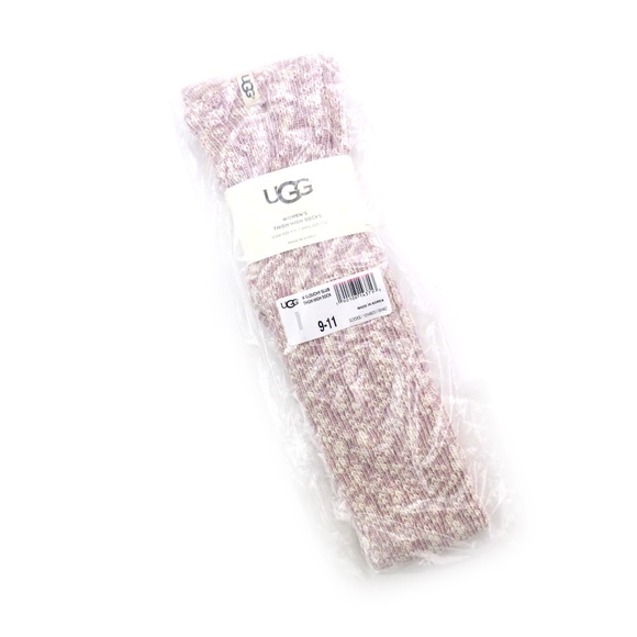 UGG Slouchy Slub Thigh High Sock Shadow Pink CUTE! - Picture 2 of 4